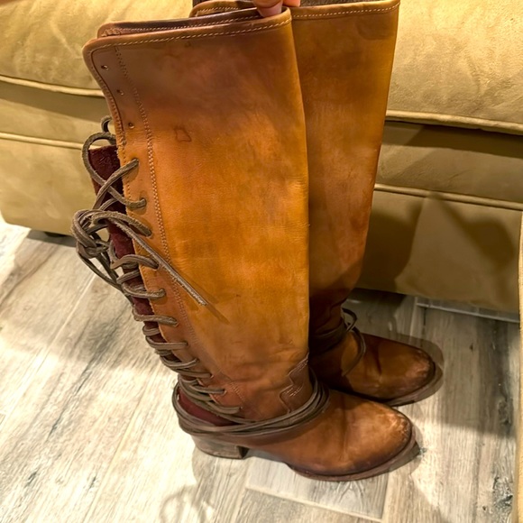 FREEBIRD women's Coal knee high boot size cognac color